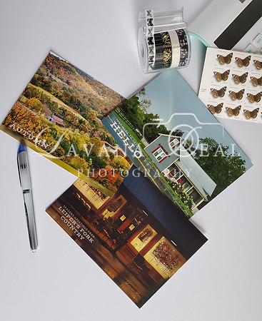 Postcards: Fall Barn. LF House. Twinkle